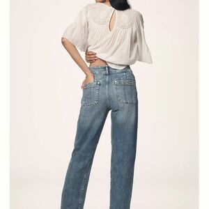 Anthropologie The Wanderer mid-rise relaxed jeans by Pilcro